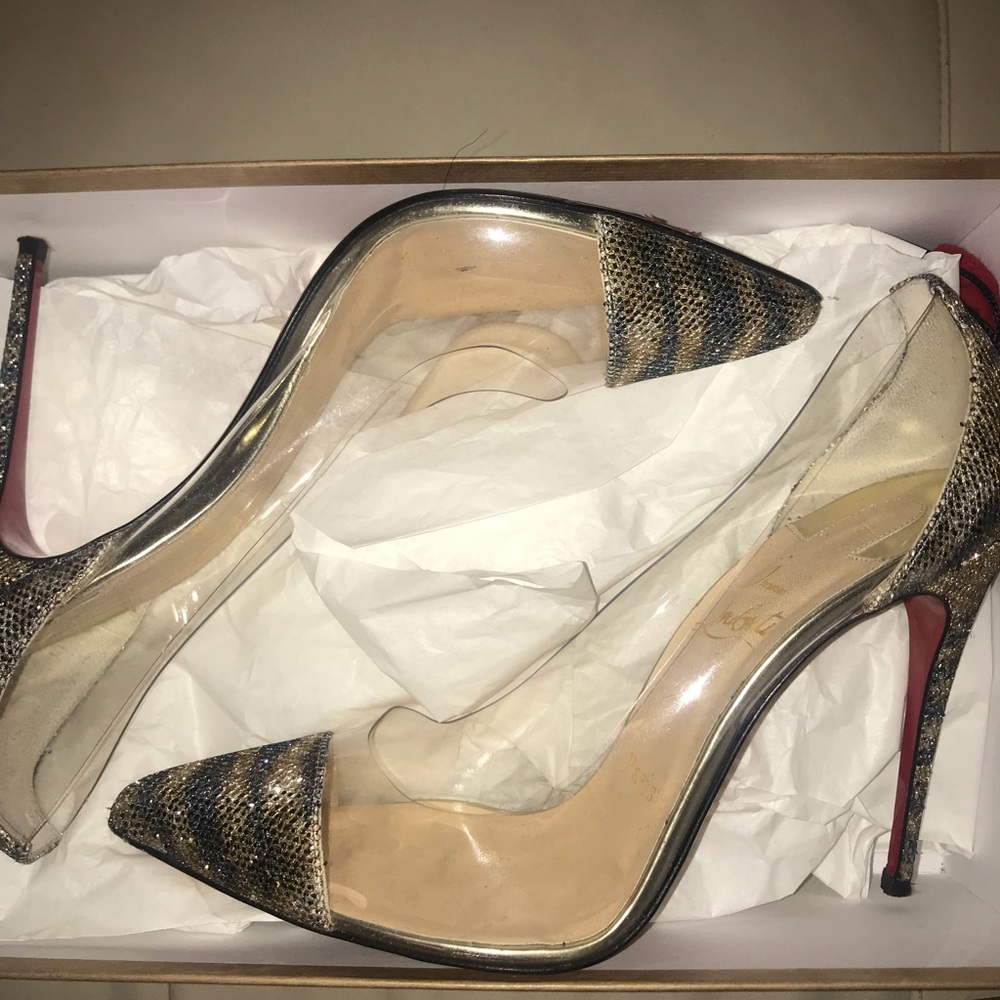 Christian Louboutin PVC glitter heels -38 Debout